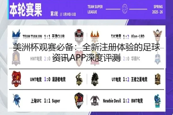 美洲杯观赛必备：全新注册体验的足球资讯APP深度评测